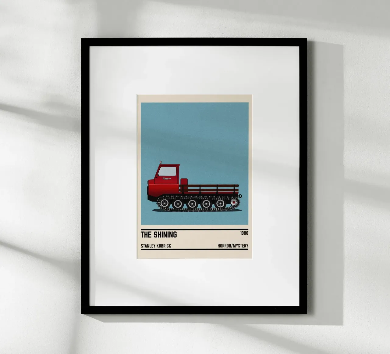 The Shining snowcat movie poster con telaio in alluminio da TheArtstudio