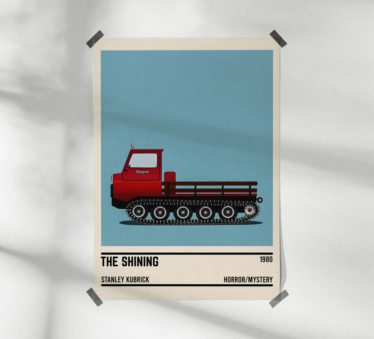 The Shining snowcat movie poster con telaio in alluminio da TheArtstudio
