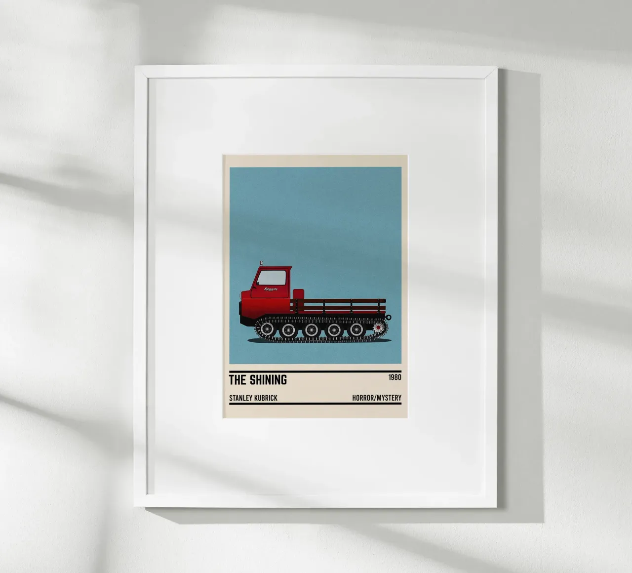 The Shining snowcat movie poster con telaio in alluminio da TheArtstudio
