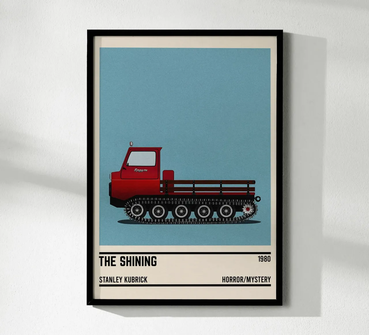 The Shining snowcat movie poster con telaio in alluminio da TheArtstudio