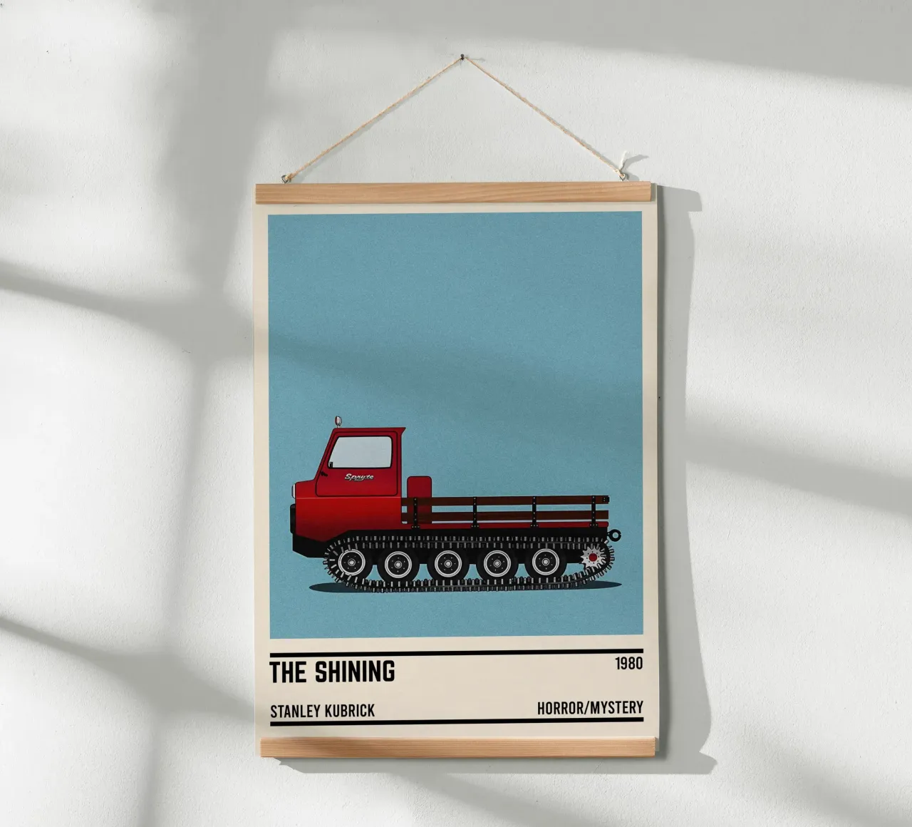 The Shining snowcat movie poster con telaio in alluminio da TheArtstudio