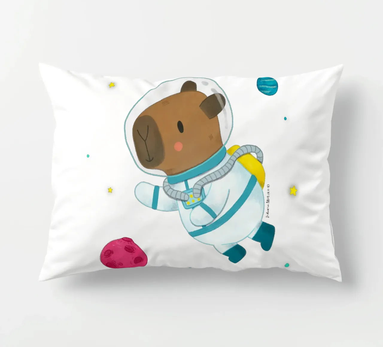 Astronauta capibara cuscino da julianamotzko