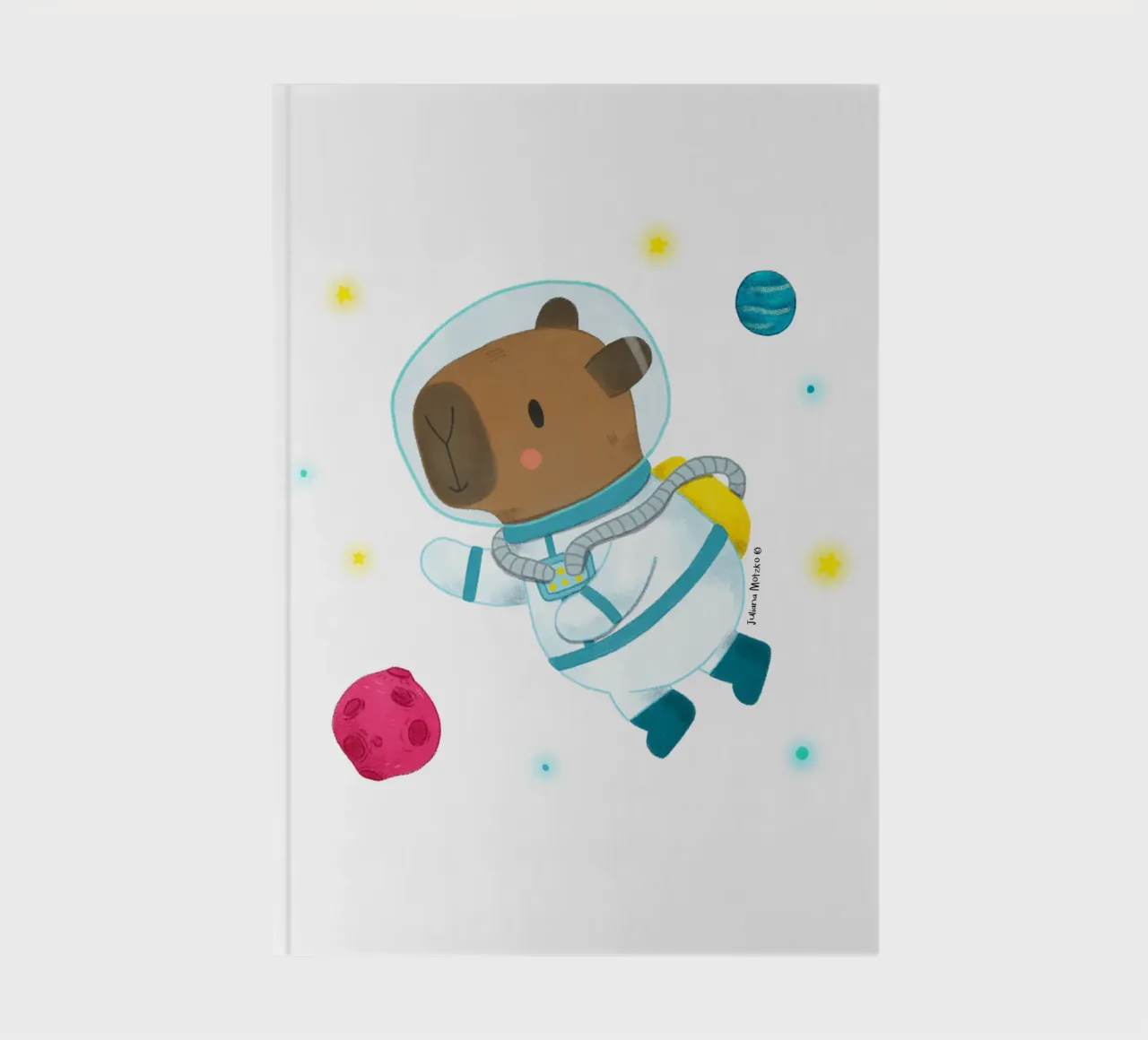 Capybara Astronaut notebook by julianamotzko