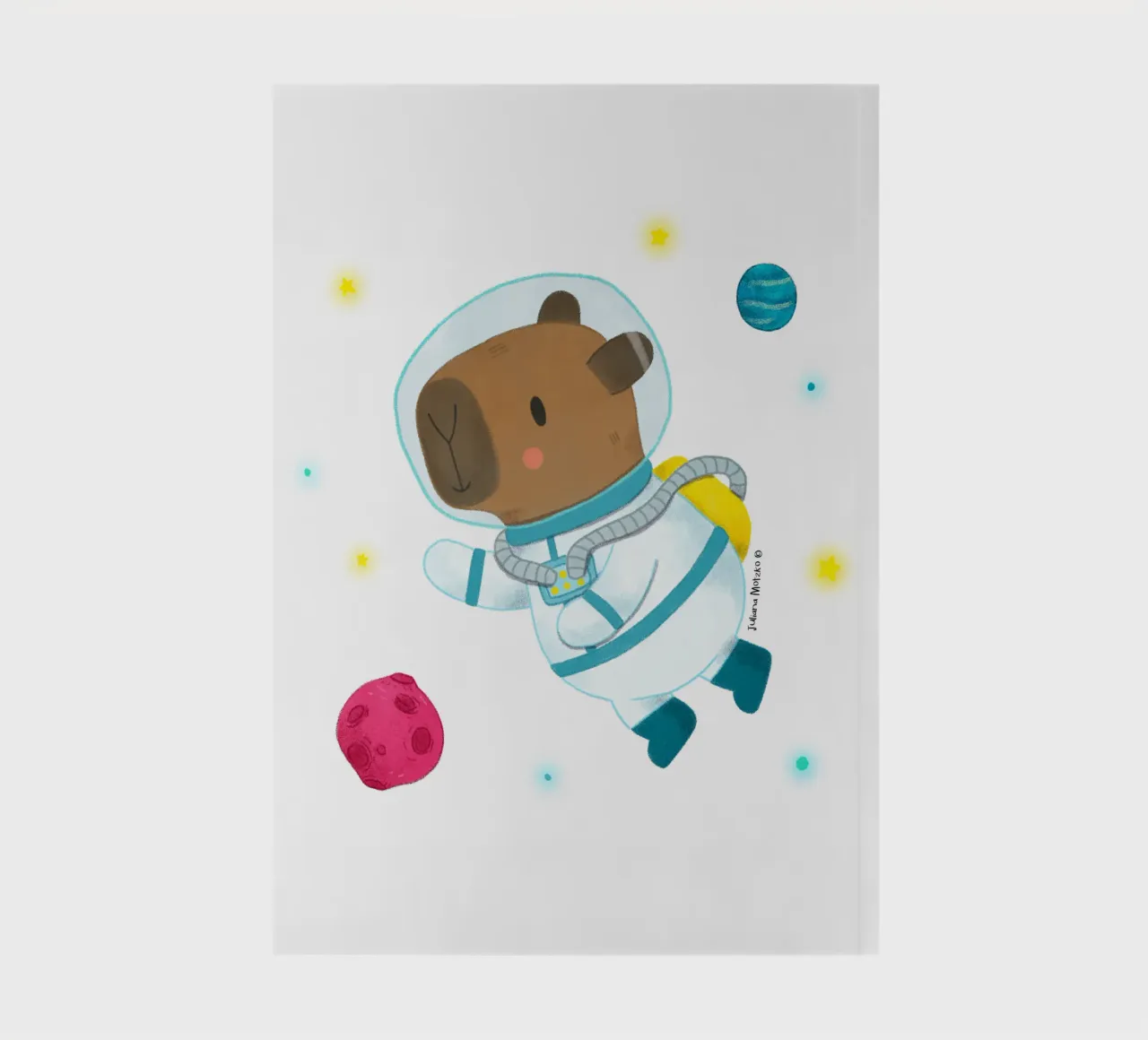 Capybara Astronaut notebook by julianamotzko