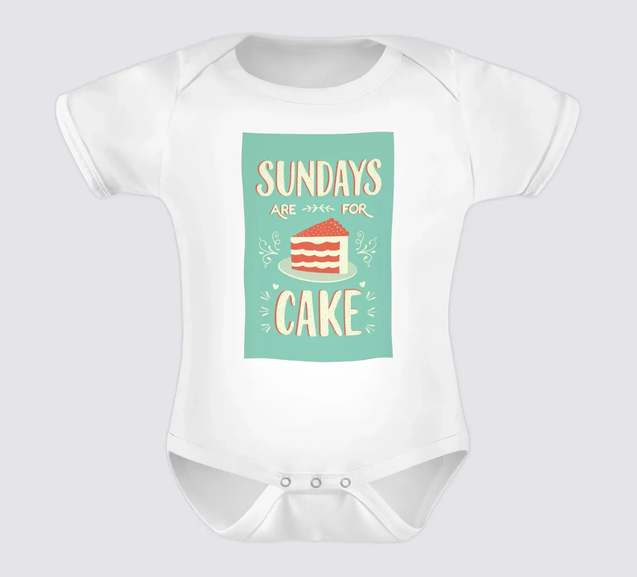 Sundays Are For Cake body neonato maniche corte da Karin Bijlsma