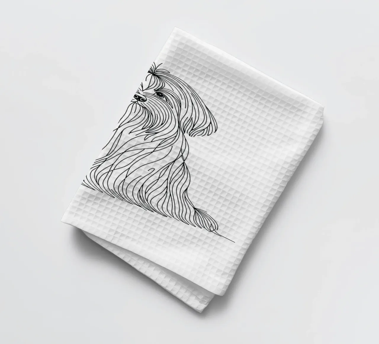 Chien havanais Dessin au trait torchon de WijdevenDesign