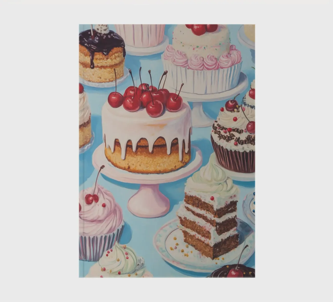 Surtido de tartas y cupcakes cuaderno de Melloi Art Print