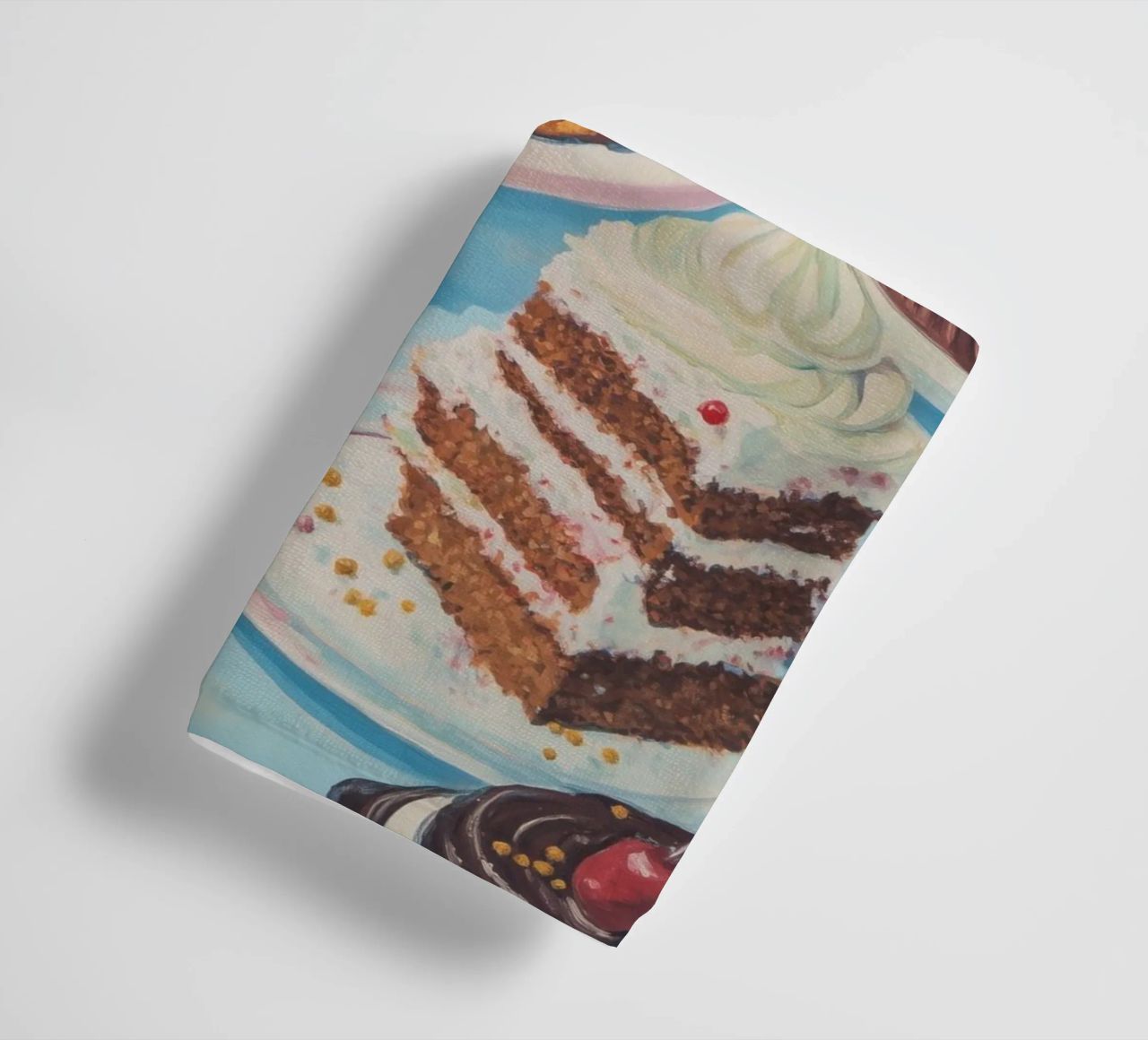 Assortment of Cakes and Cupcakes towel by Melloi Art Print