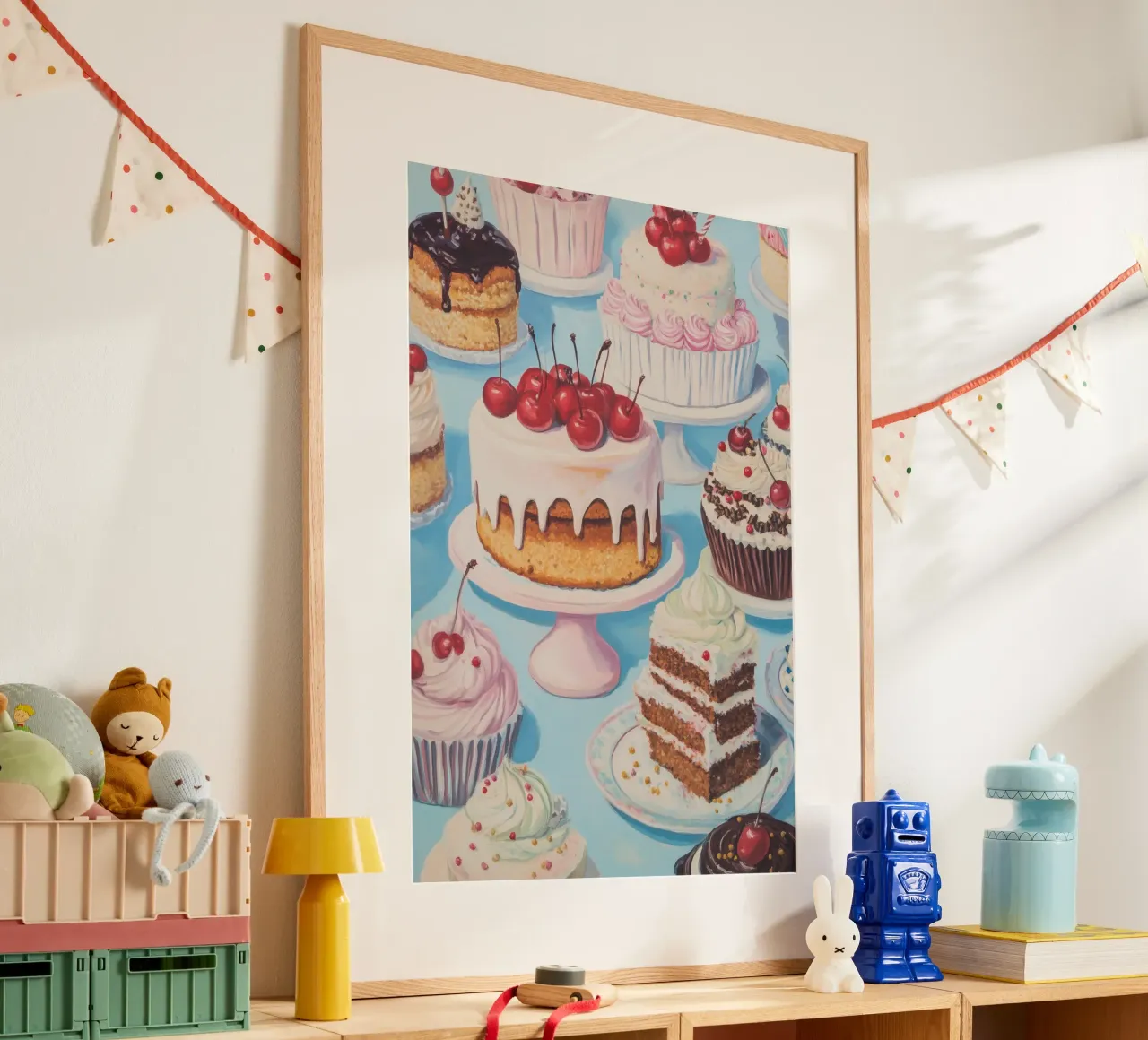Assortimento di torte e cupcake poster da Melloi Art Print