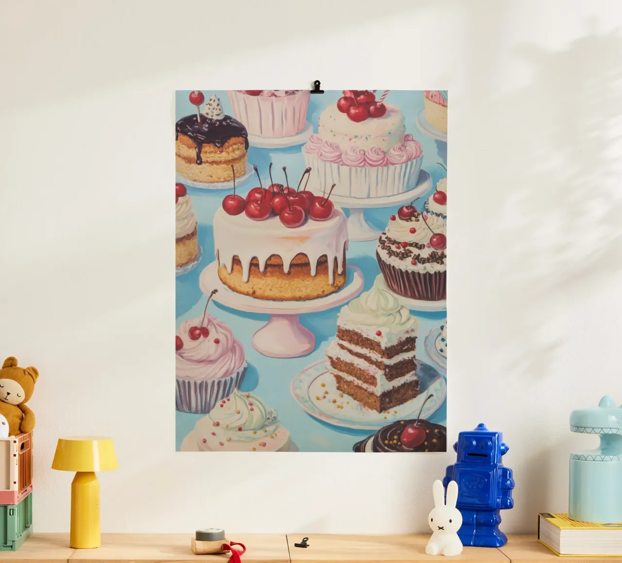 Assortimento di torte e cupcake poster da Melloi Art Print