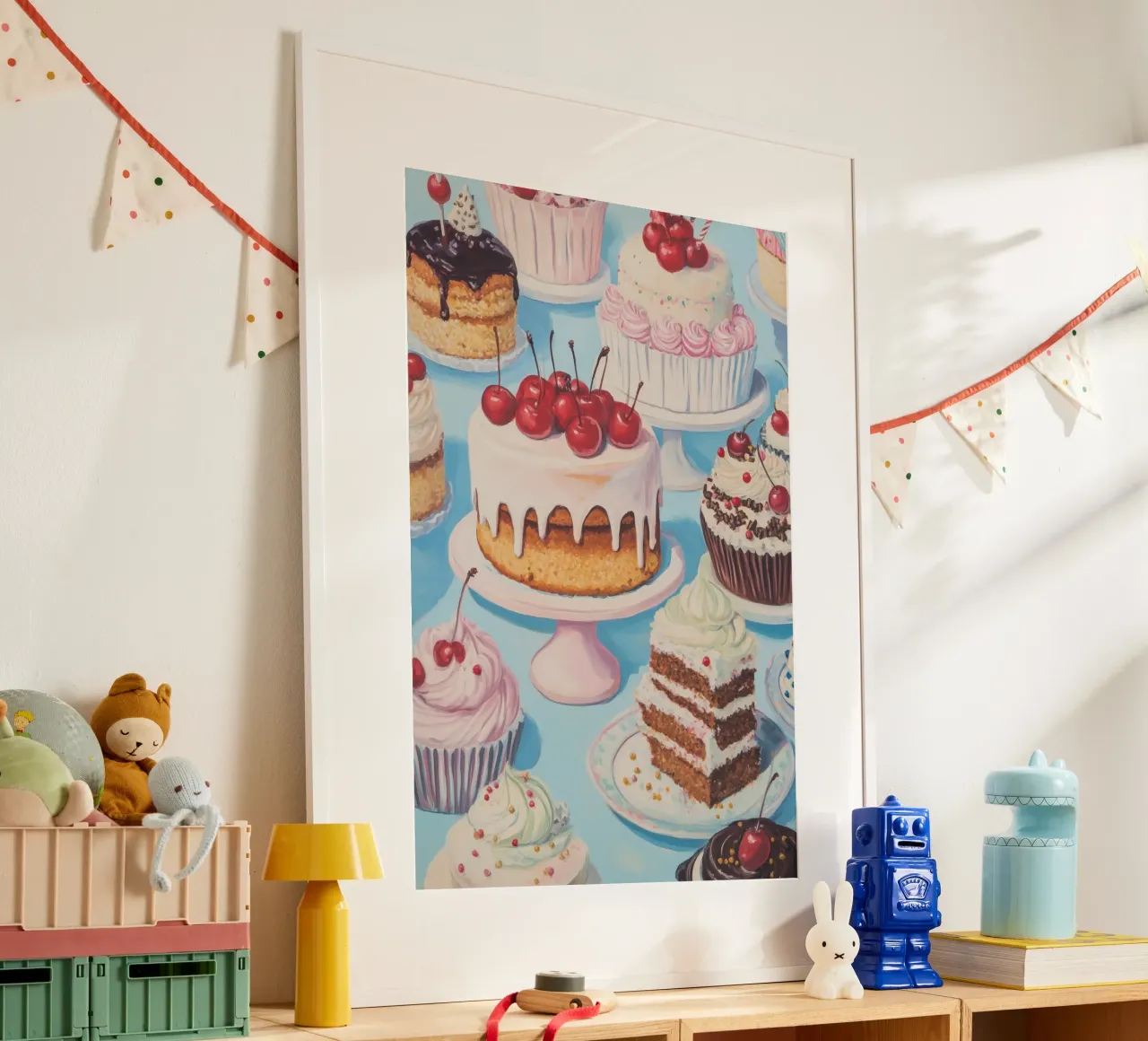 Assortimento di torte e cupcake poster da Melloi Art Print