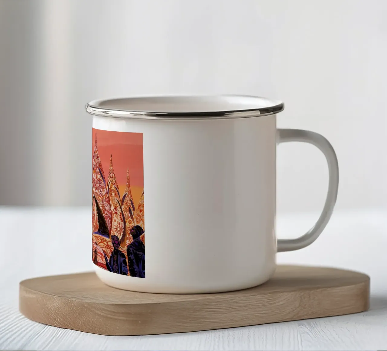 Bedouin Towers tazza in smalto da Naito Shinpei