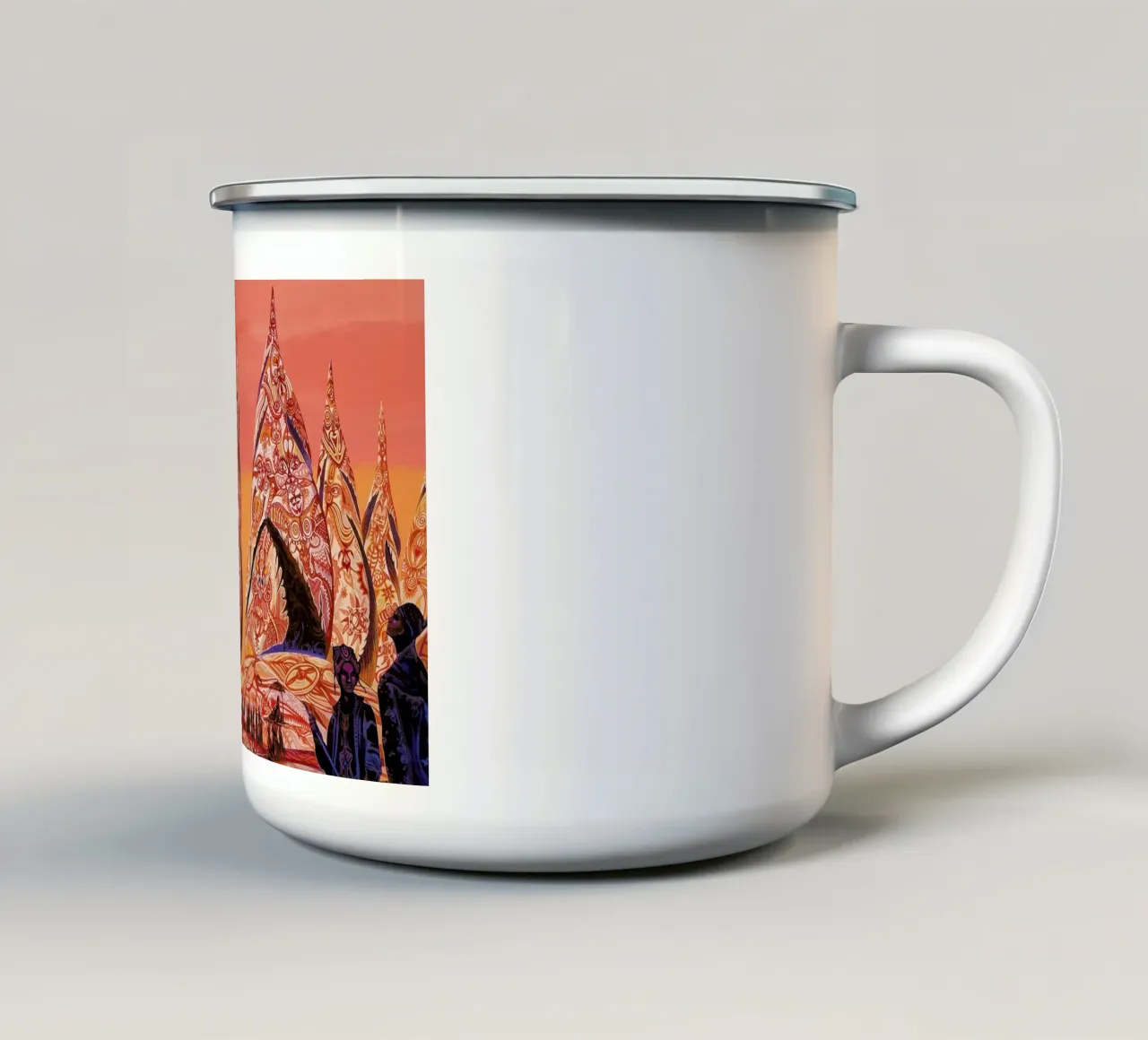 Bedouin Towers tazza in smalto da Naito Shinpei