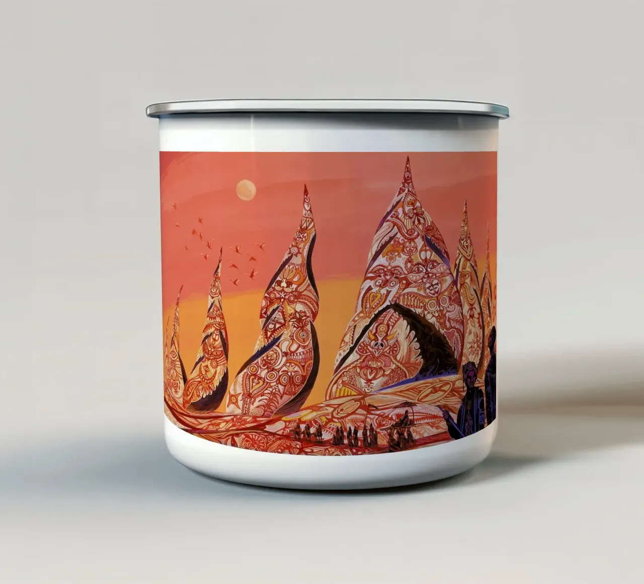 Bedouin Towers tazza in smalto da Naito Shinpei