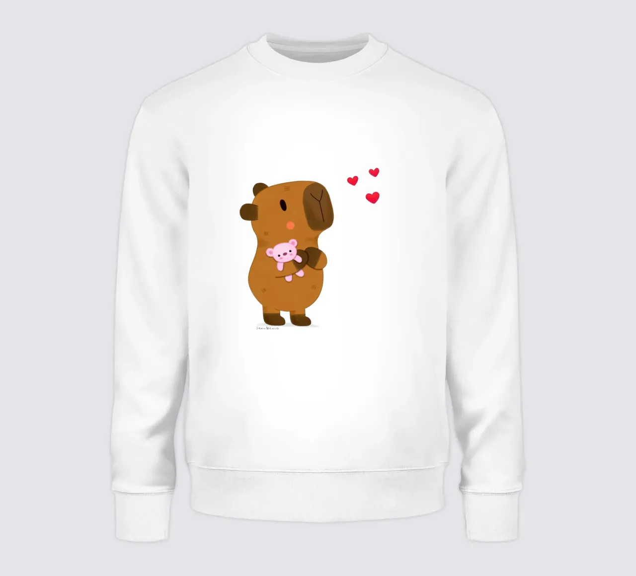 Capybara liebt Teddybär Sweatshirt von julianamotzko