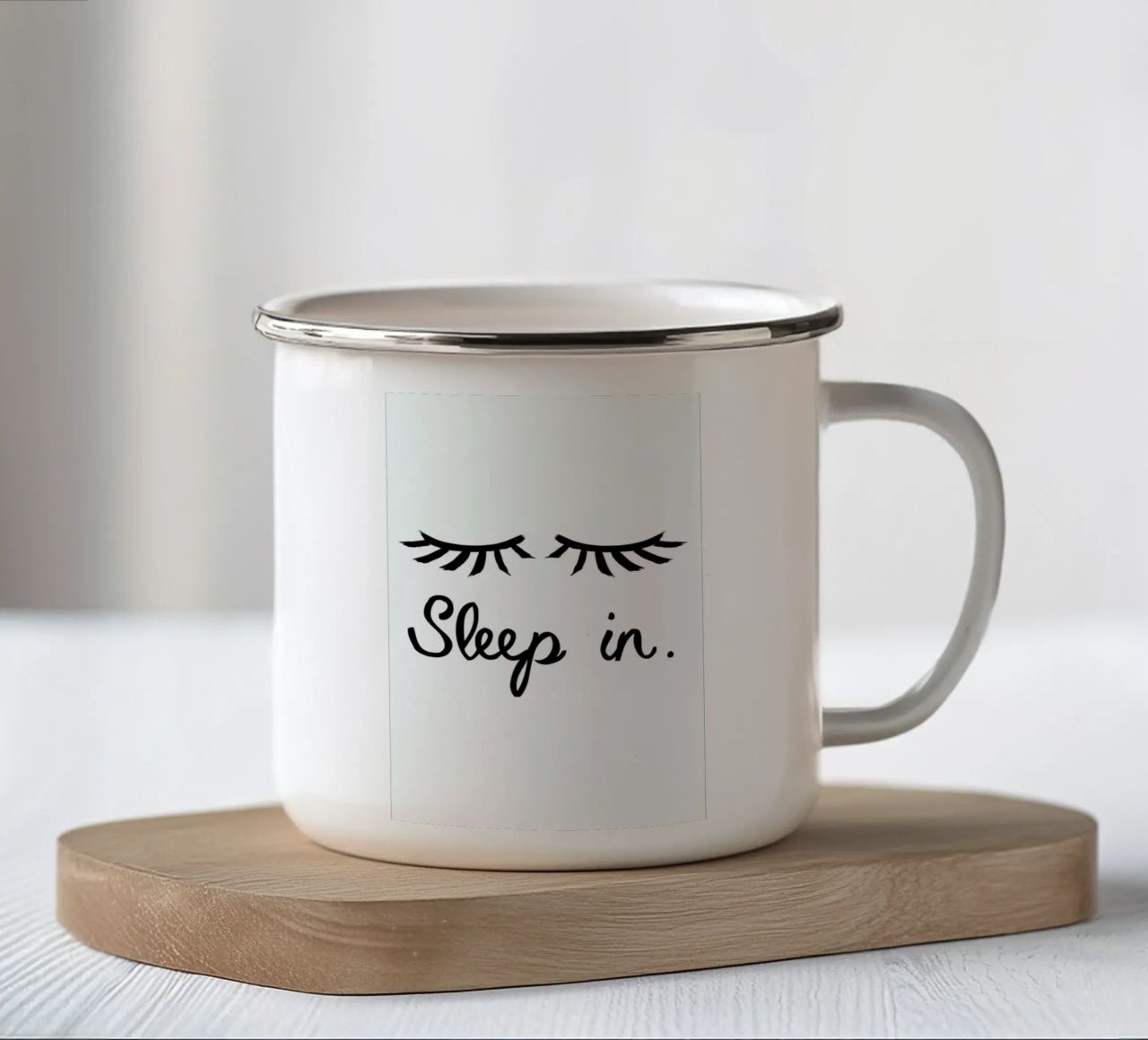 Sleep In tazza in smalto da Studio One