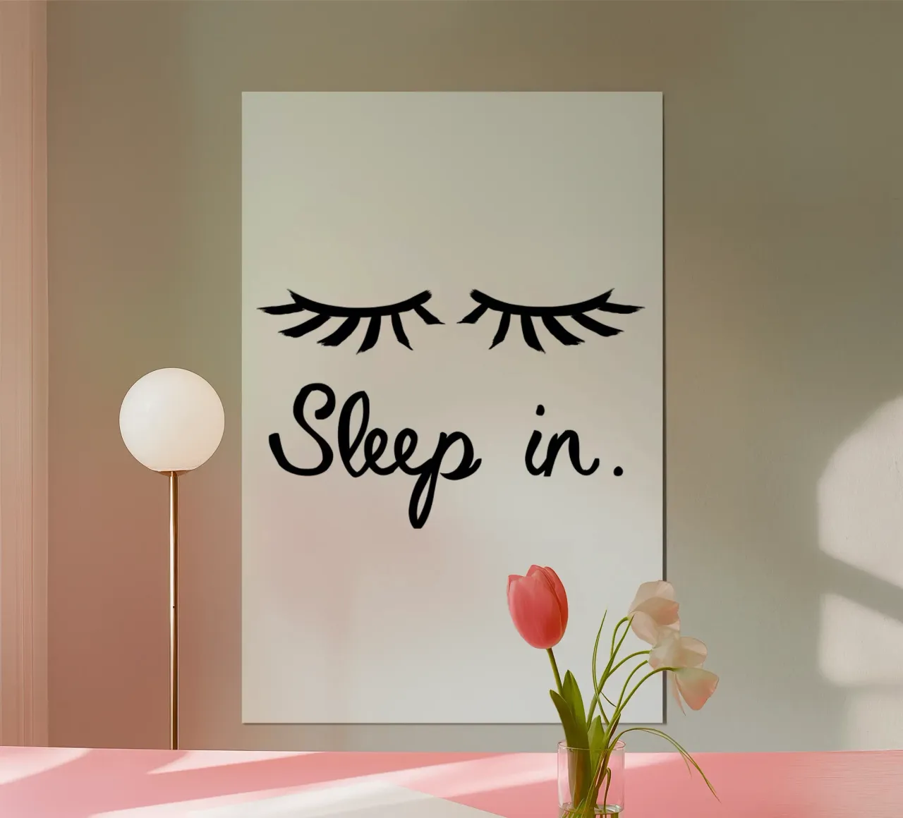 Sleep In poster con telaio in alluminio da Studio One