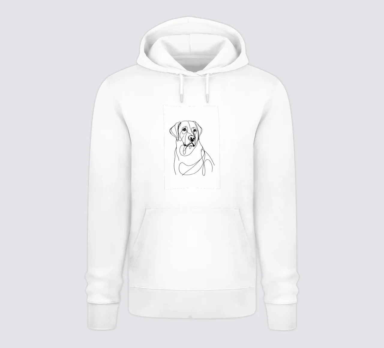 Cane Labrador Disegno artistico lineare felpa con cappuccio da WijdevenDesign