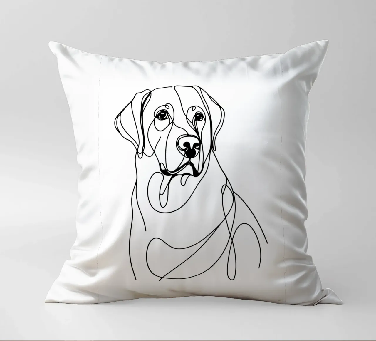 Cane Labrador Disegno artistico lineare cuscino da WijdevenDesign