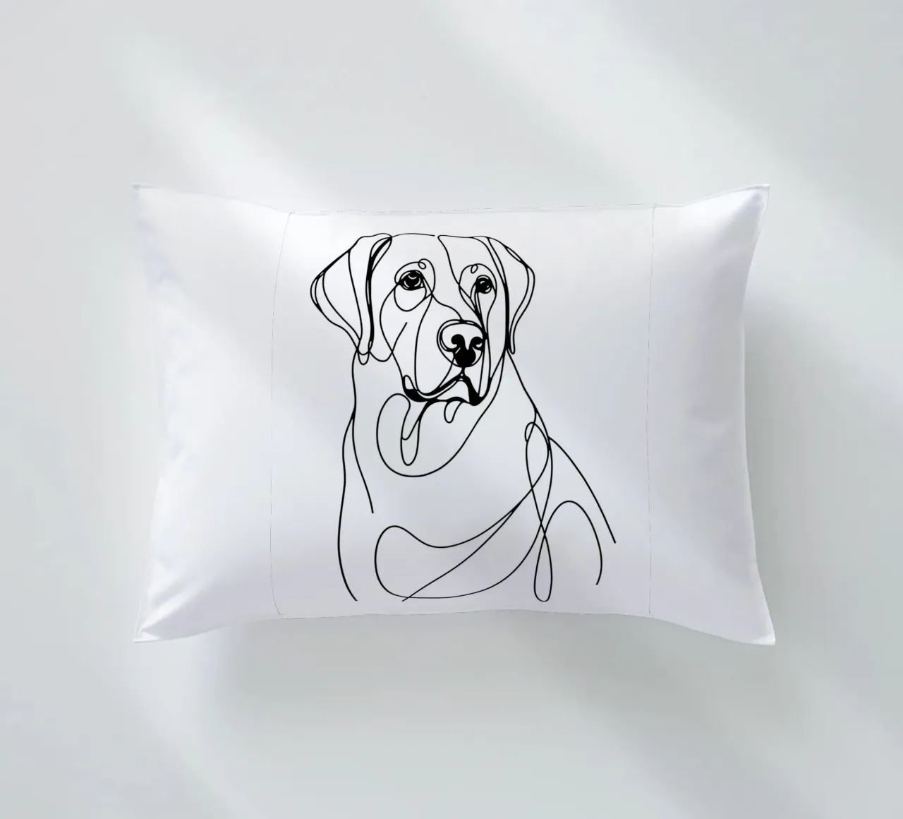 Cane Labrador Disegno artistico lineare cuscino da WijdevenDesign