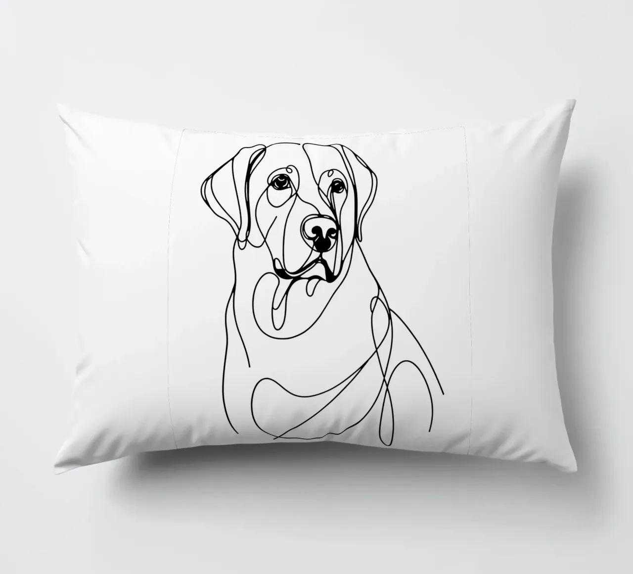 Cane Labrador Disegno artistico lineare cuscino da WijdevenDesign