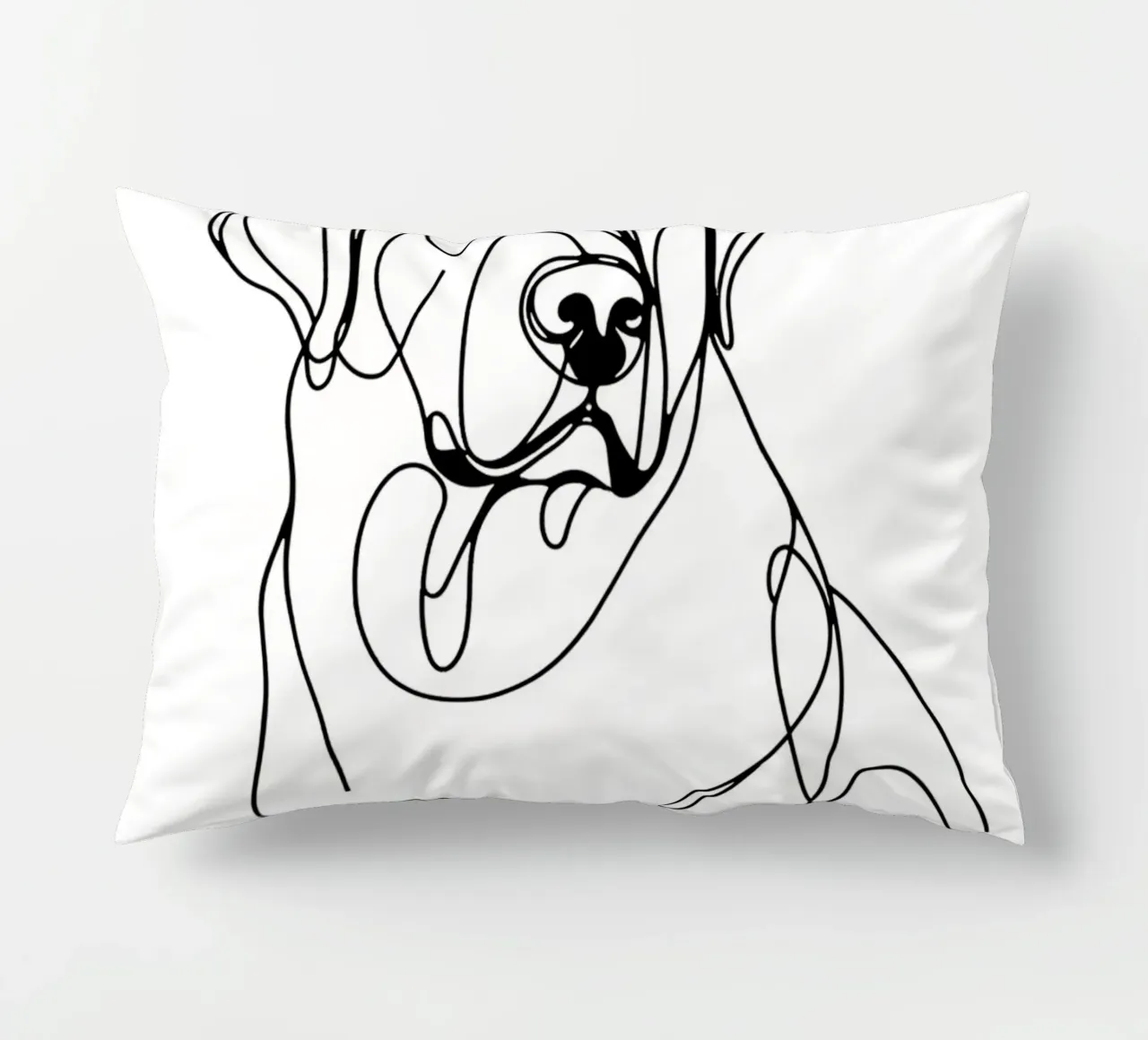 Cane Labrador Disegno artistico lineare cuscino da WijdevenDesign