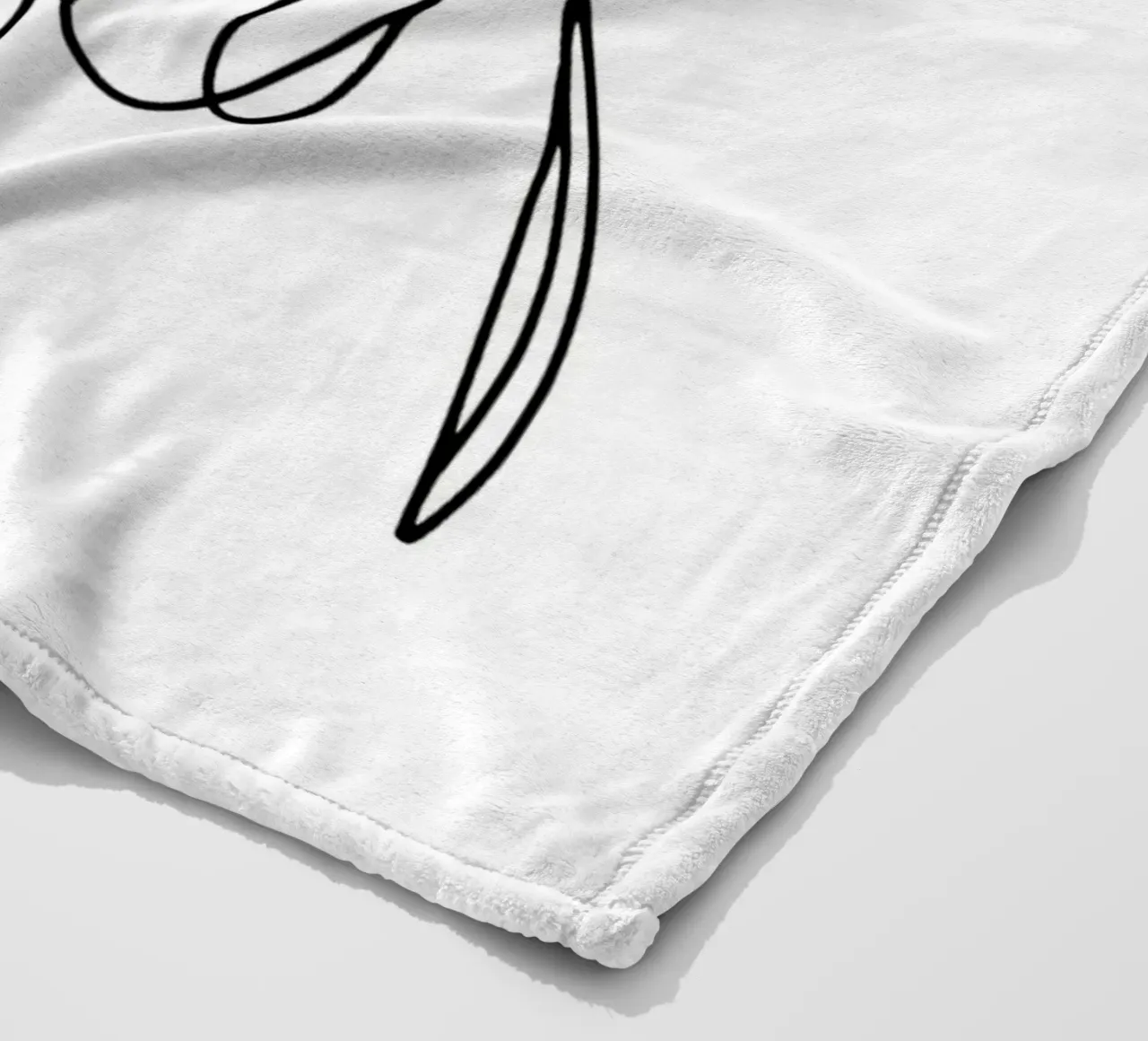 Cane Labrador Disegno artistico lineare coperta in pile da WijdevenDesign