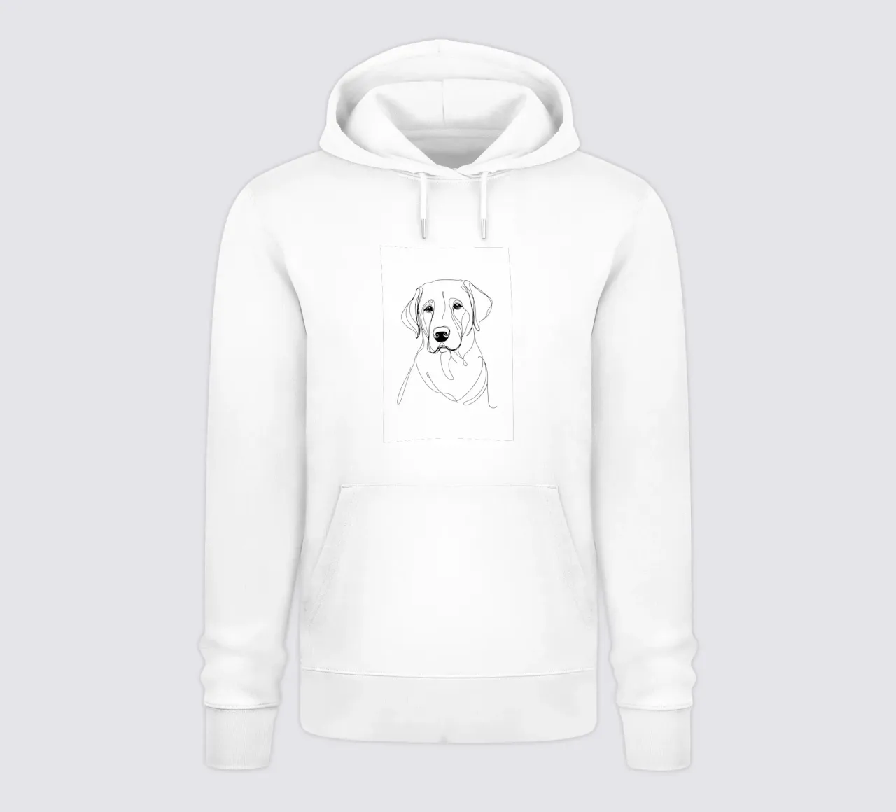 Cane Labrador Disegno artistico lineare felpa con cappuccio da WijdevenDesign