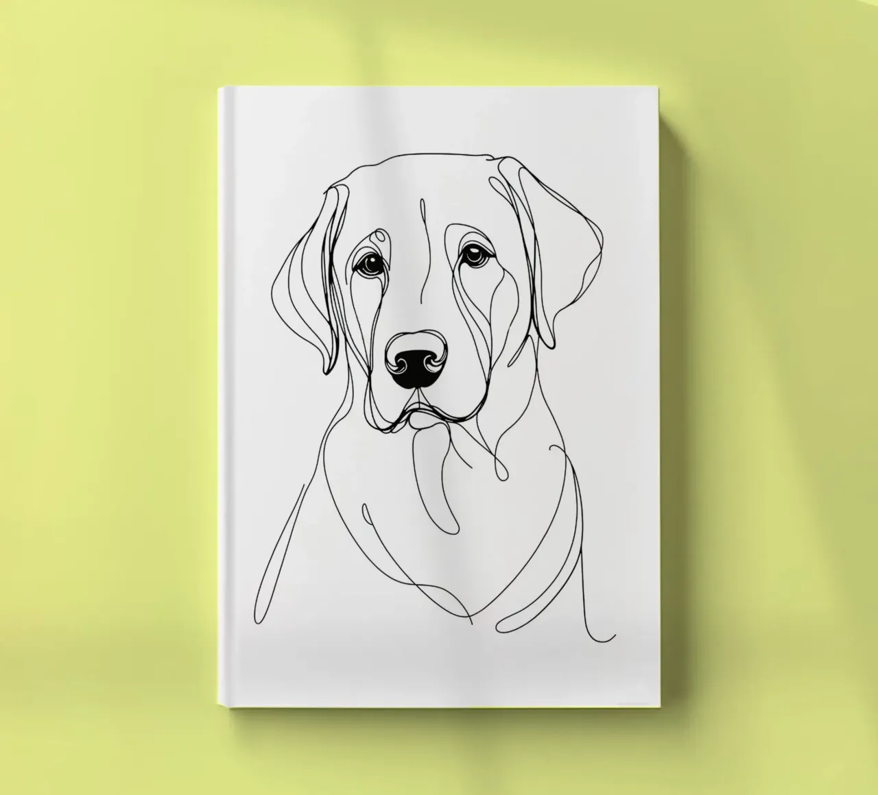 Labrador Dog Line Art Drawing notebook by WijdevenDesign