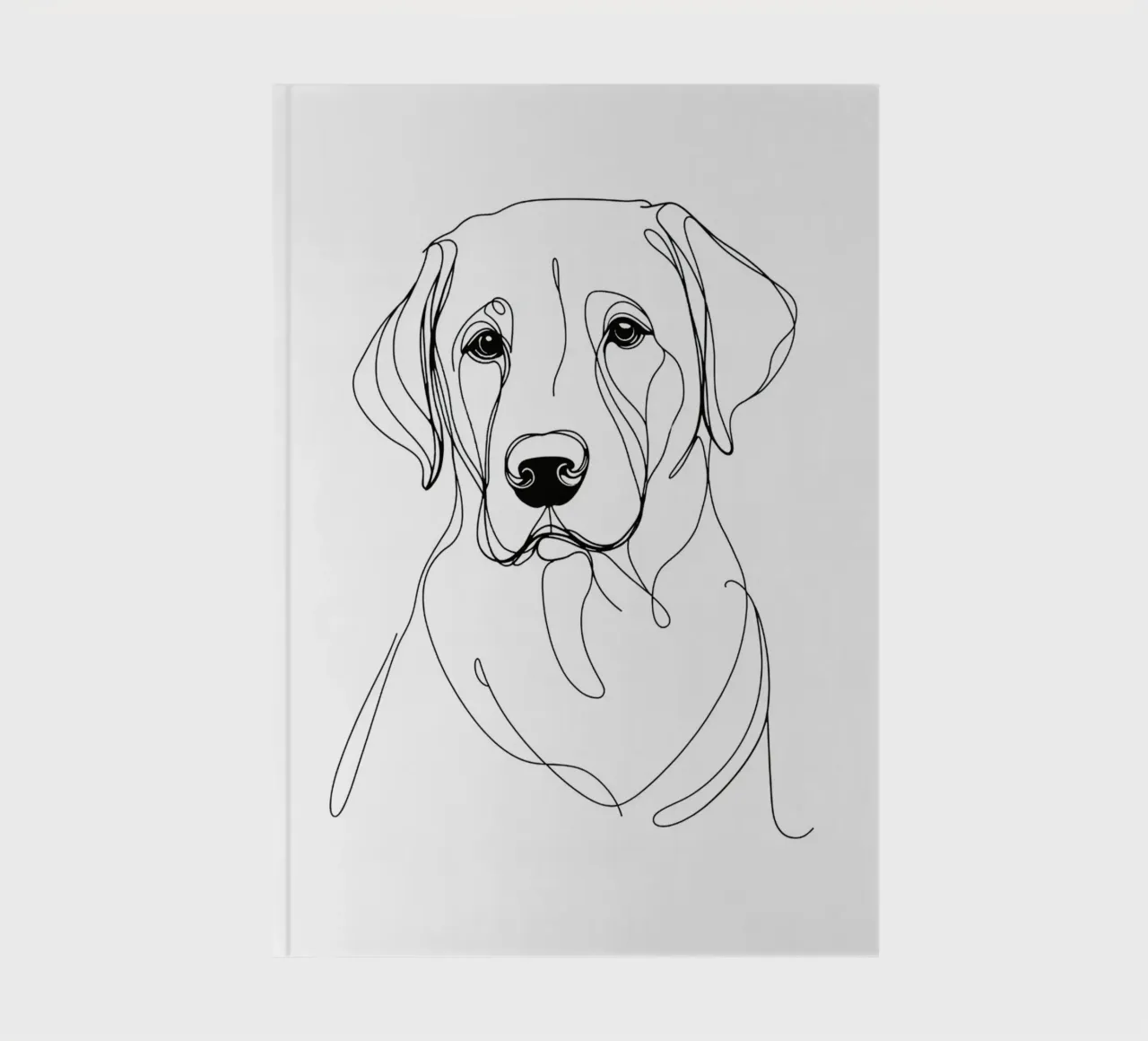 Labrador Dog Line Art Drawing notebook by WijdevenDesign
