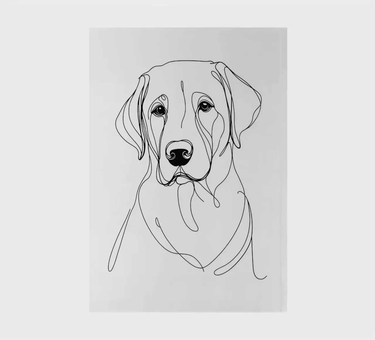 Labrador Dog Line Art Drawing notebook by WijdevenDesign
