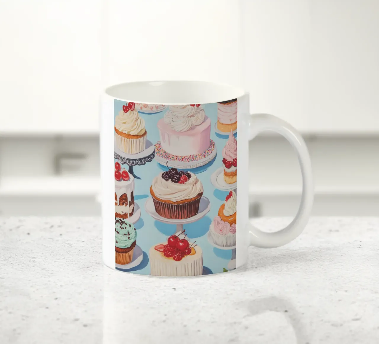 Dessert Delights ceramic mug by Melloi Art Print