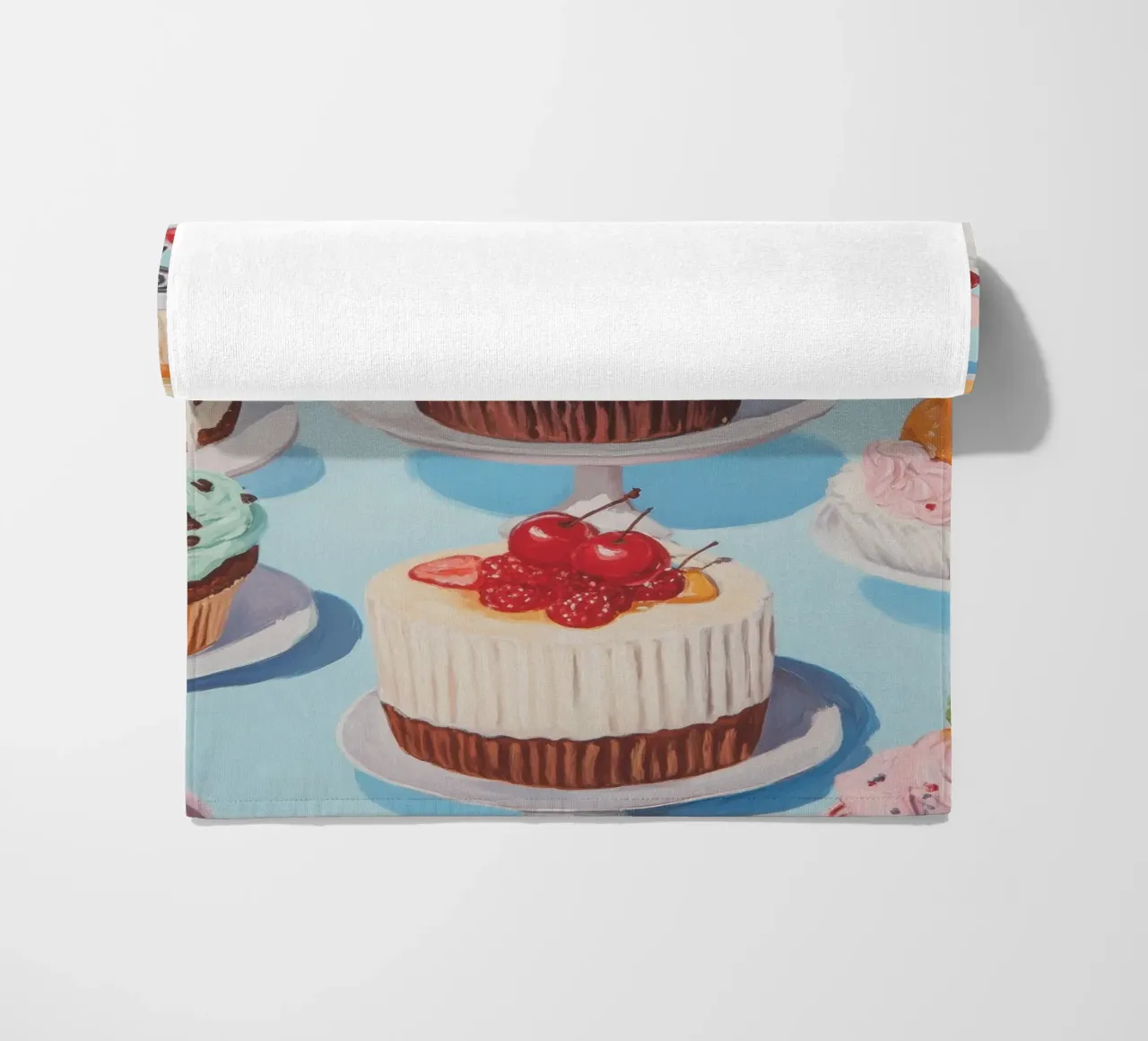 Dessert Delights beach towel by Melloi Art Print