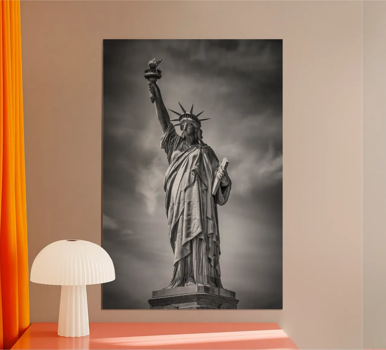 NEW YORK CITY Statua della Libertà poster con telaio in plastica da Melanie Viola