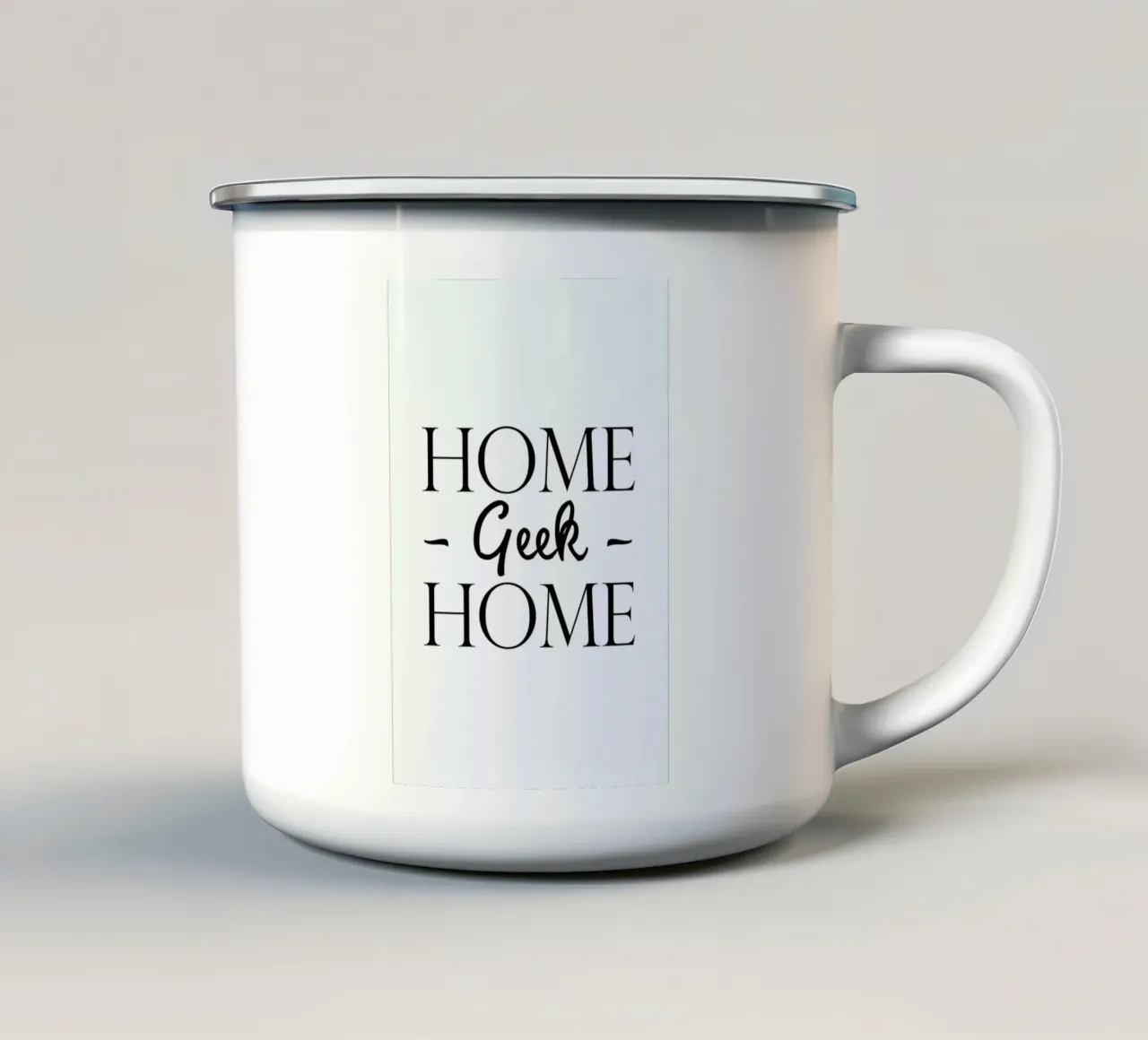 Home Geek Home taza de esmalte de Studio One