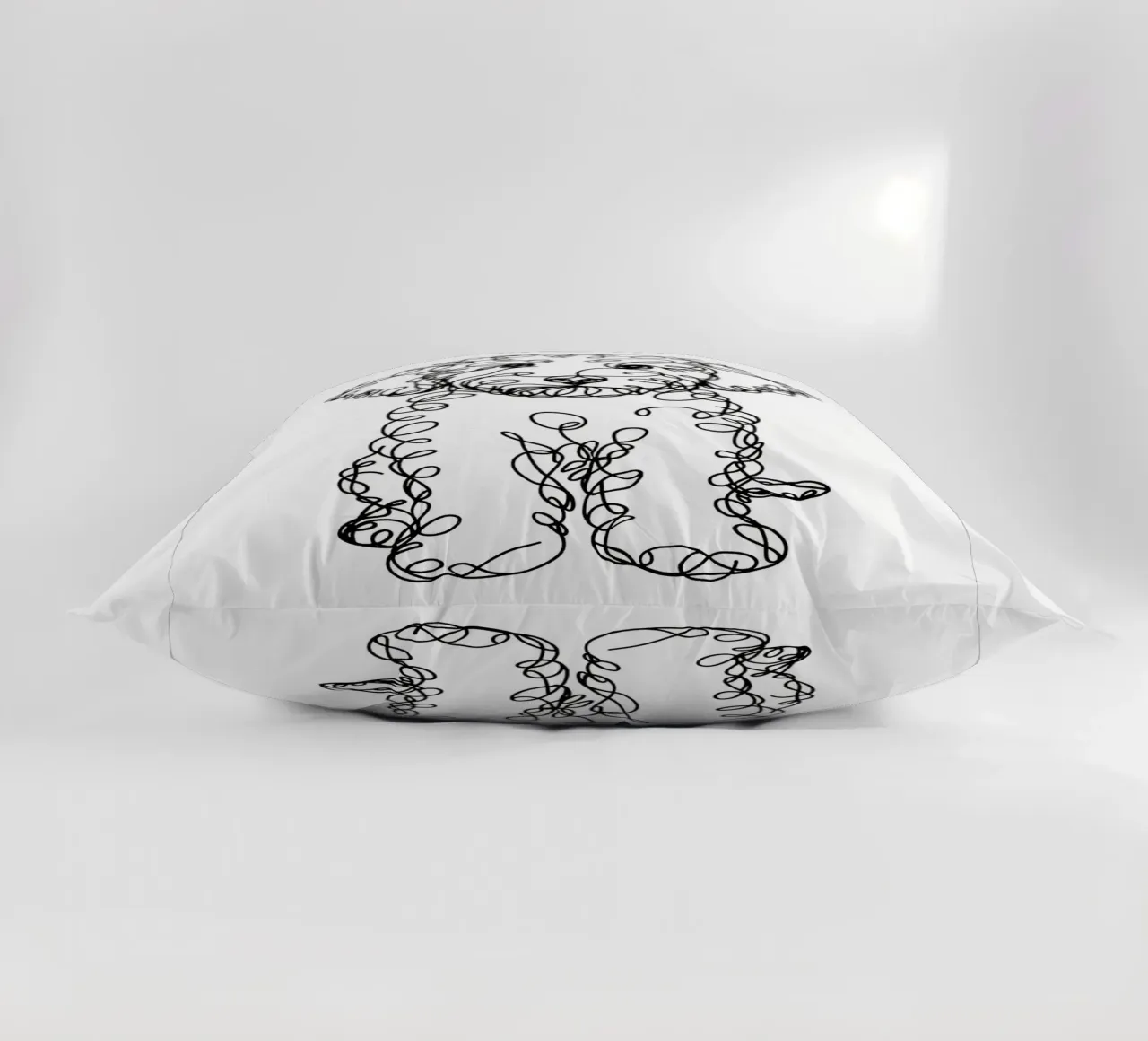 Labradoodle Chiot Chien Dessin au trait coussin de WijdevenDesign