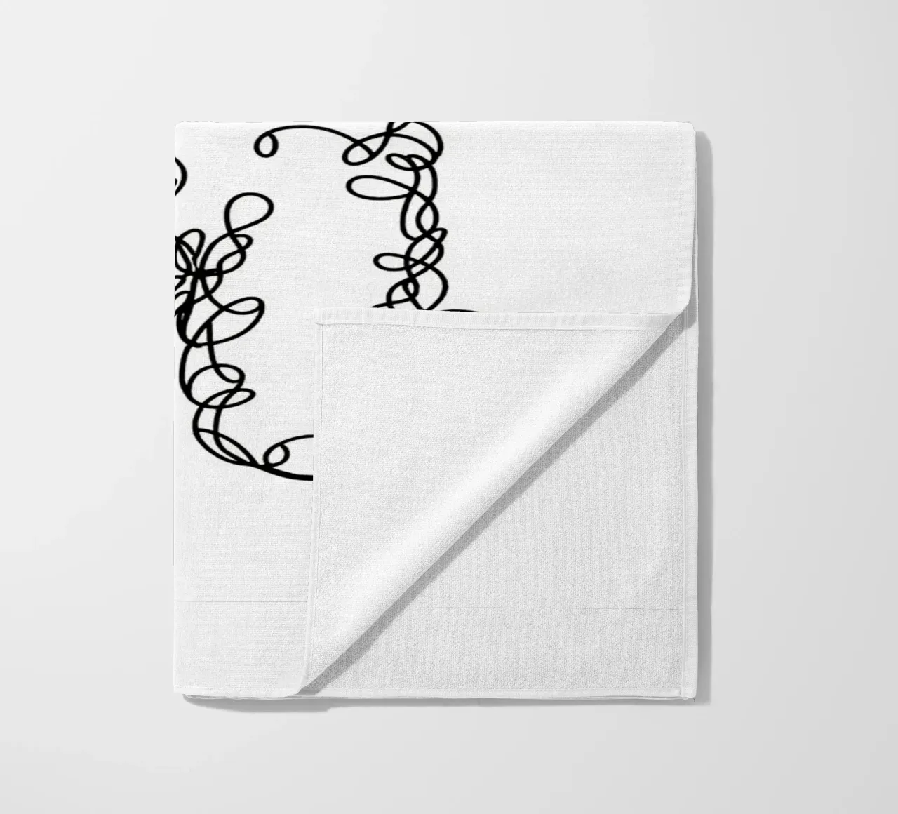 Labradoodle Chiot Chien Dessin au trait serviette de plage de WijdevenDesign