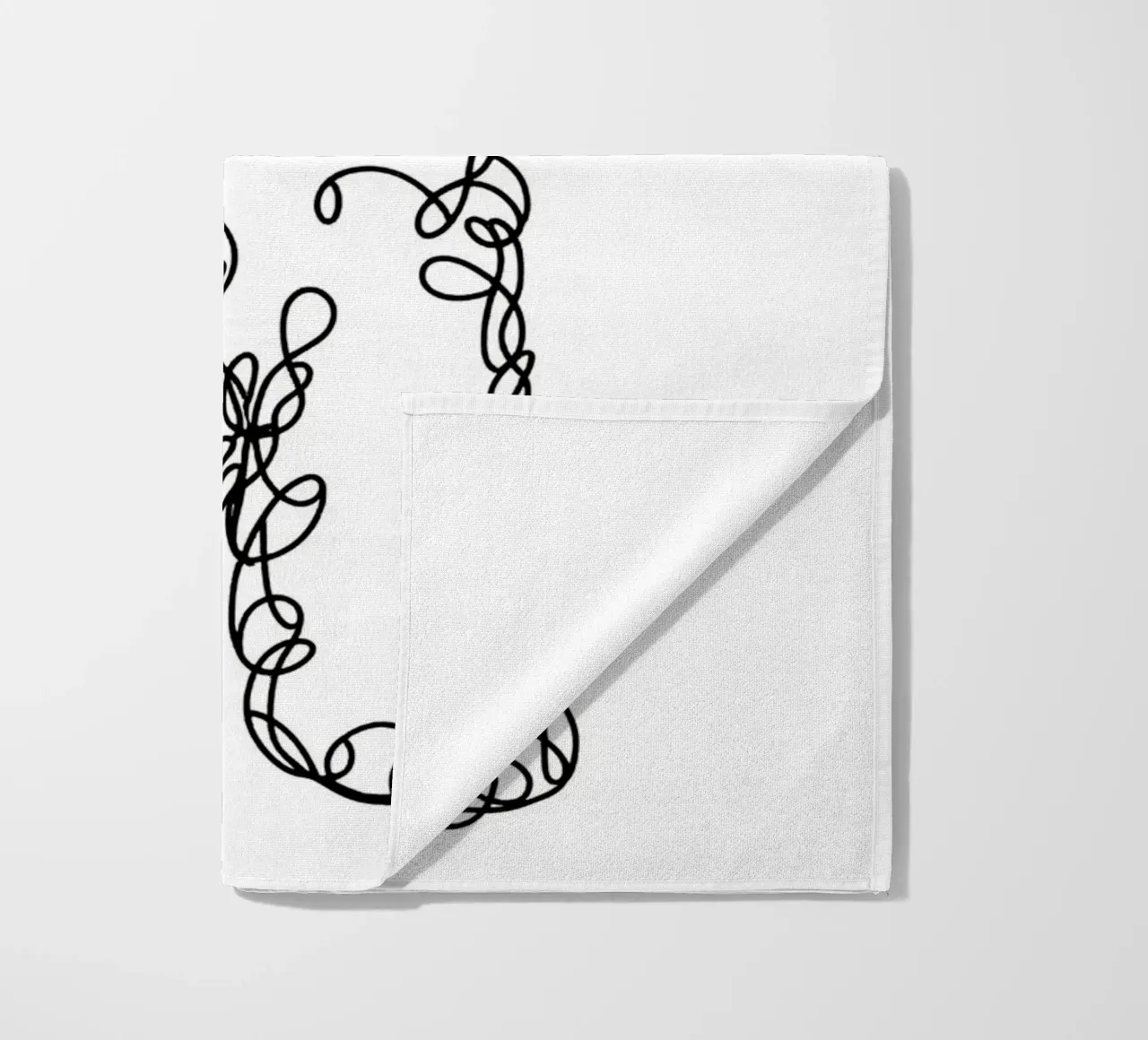 Labradoodle Chiot Chien Dessin au trait serviette de plage de WijdevenDesign