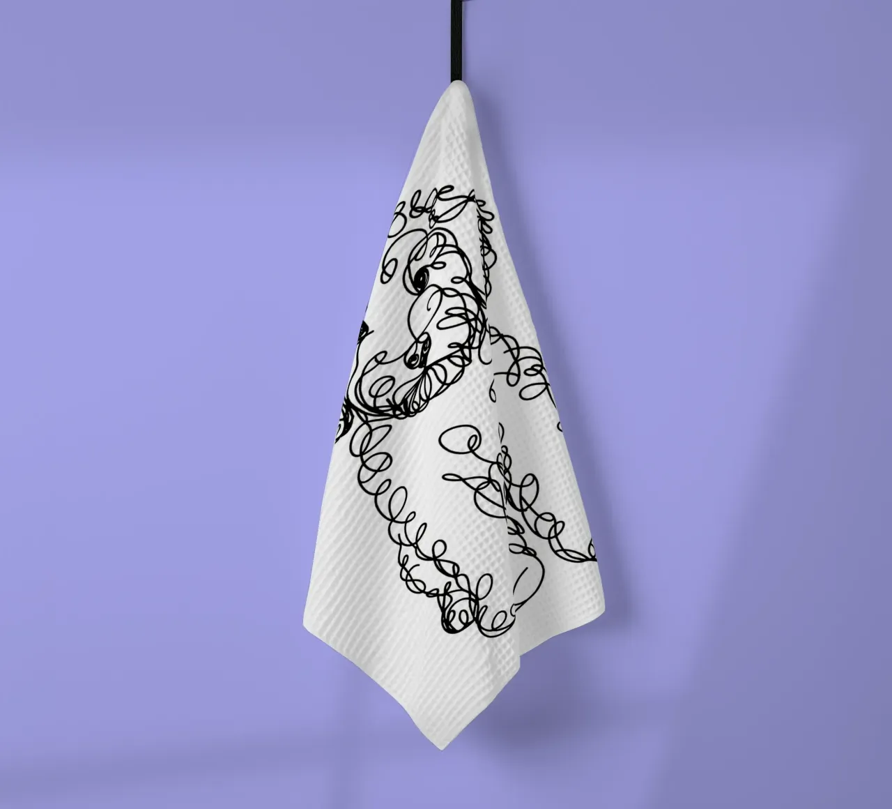 Labradoodle Chiot Chien Dessin au trait torchon de WijdevenDesign