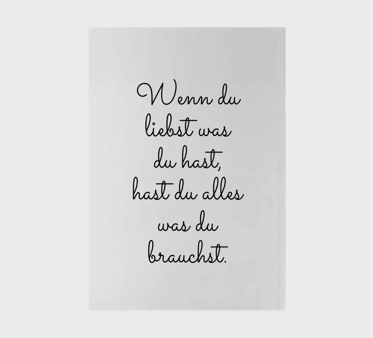 Wenn du liebst was du hast notebook by BAINAI