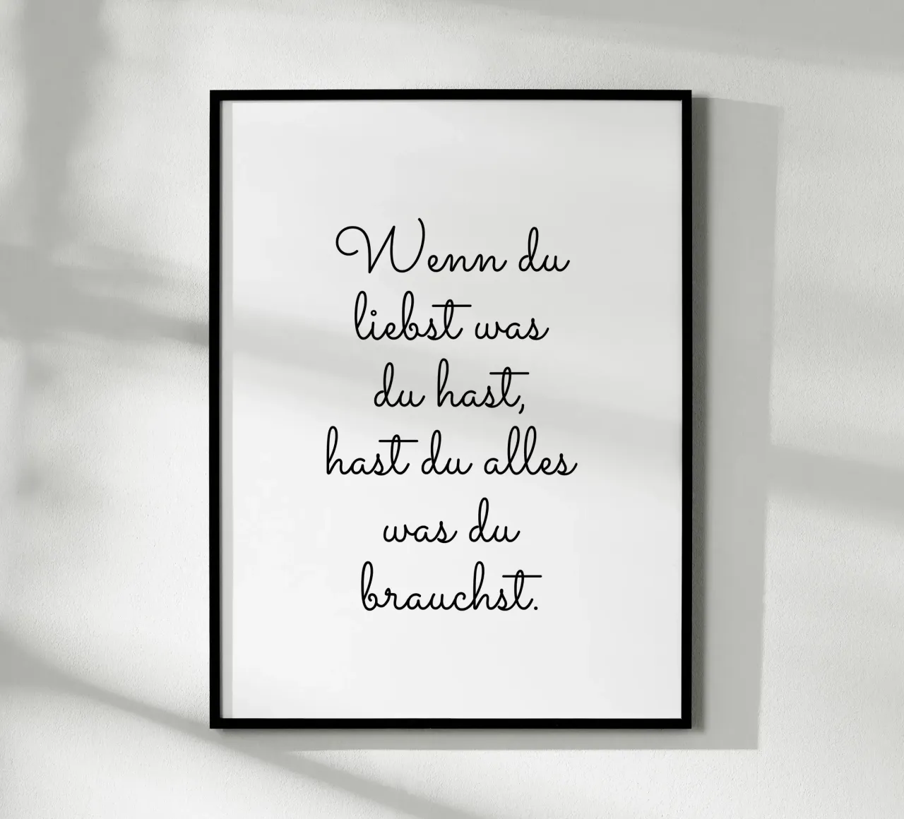 Wenn du liebst was du hast carta hahnemühle da BAINAI