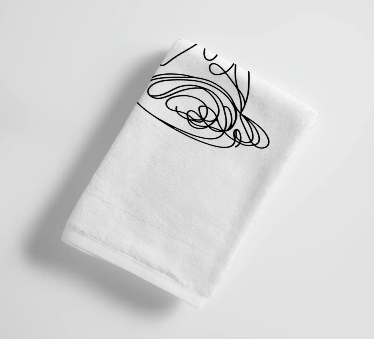 Chien Lhasa Apso Dessin au trait serviette de bain de WijdevenDesign