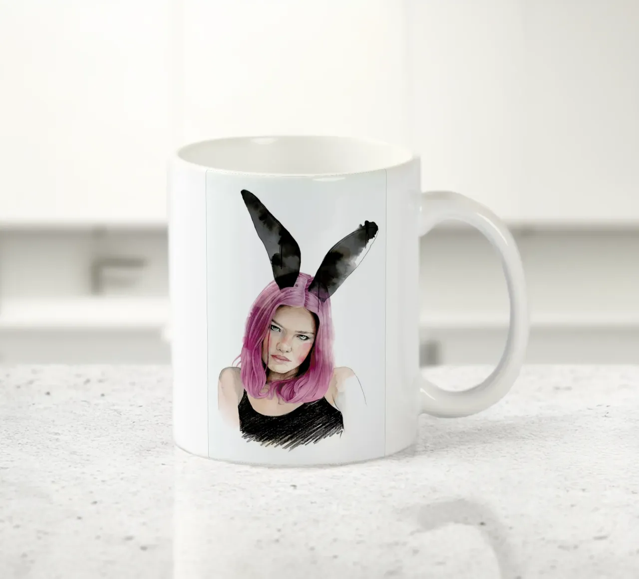 Bunny tazza in ceramica da Ina Stanimirova
