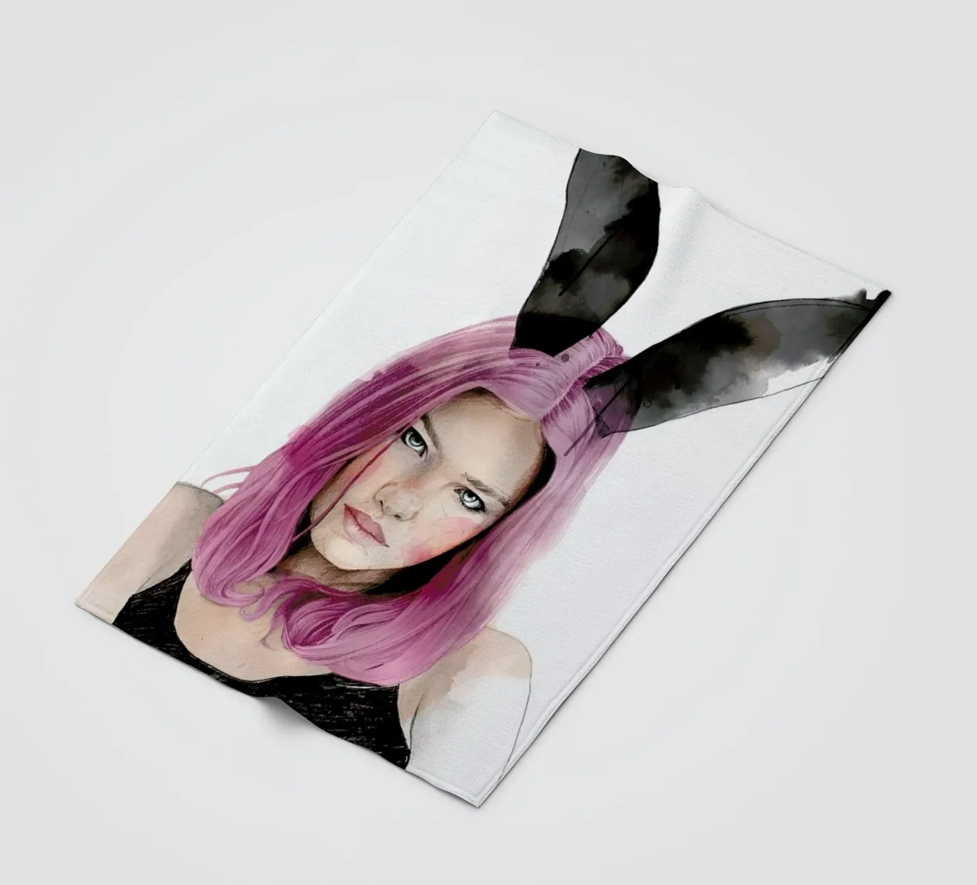 Bunny fleece blanket by Ina Stanimirova