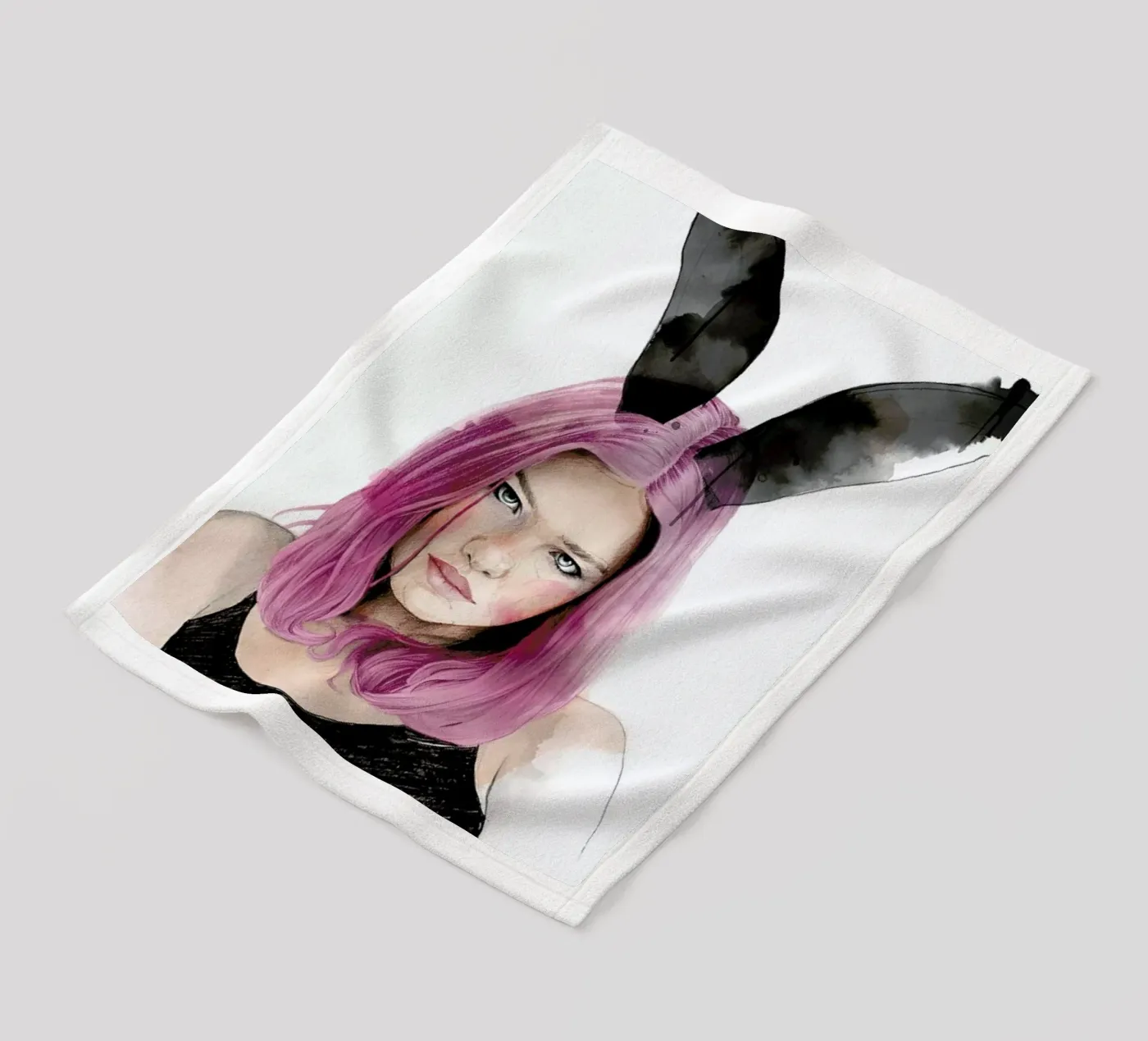 Bunny fleece blanket by Ina Stanimirova