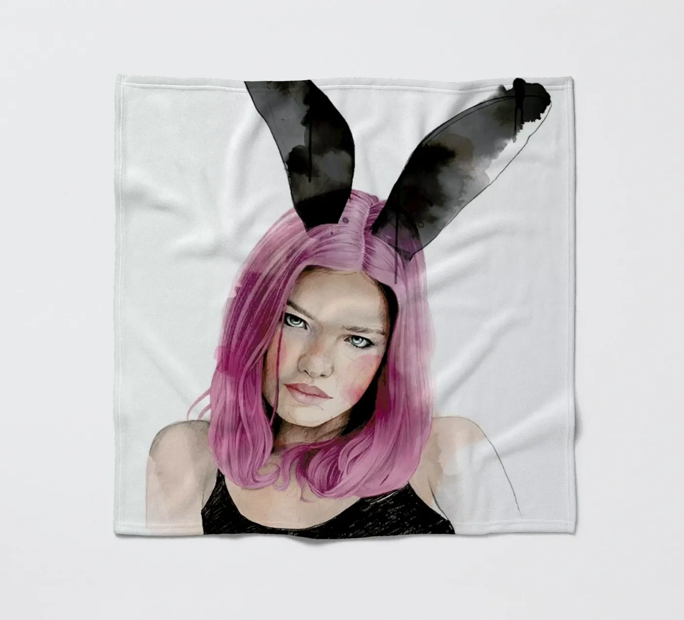 Bunny fleece blanket by Ina Stanimirova