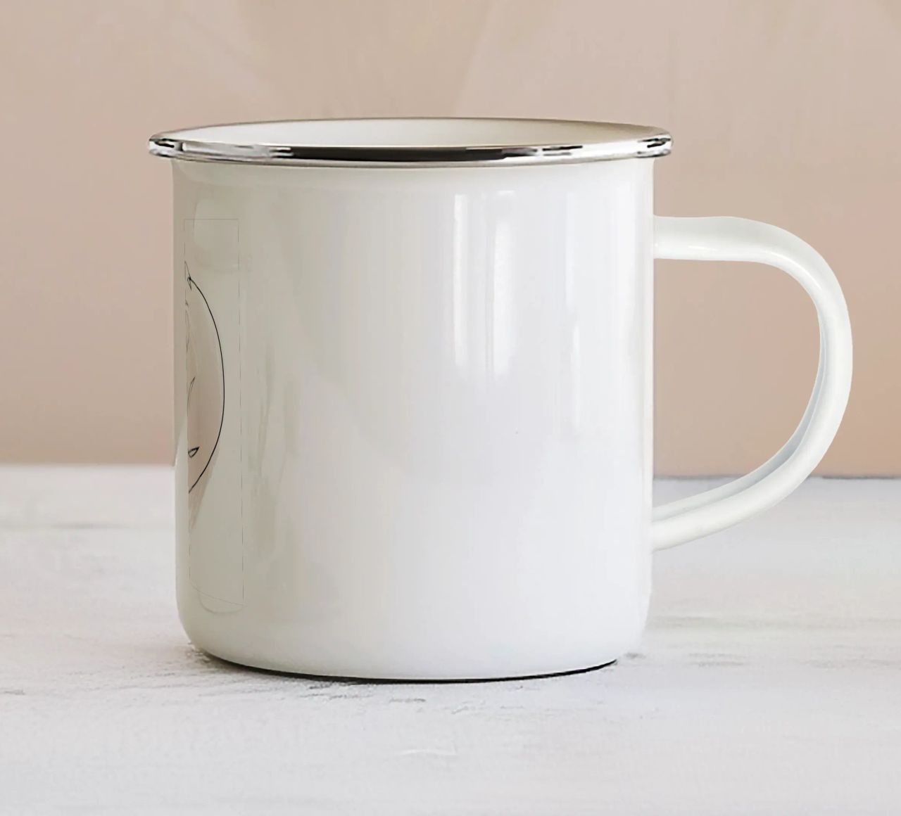 Wetland keeper - One line beaver tazza in smalto da Addillum
