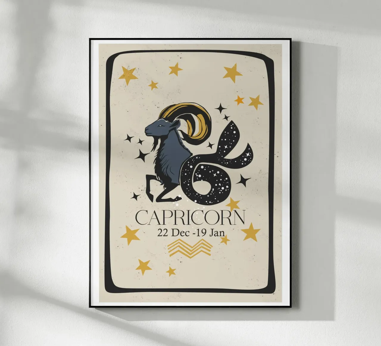 Estilo retro Capricornio metacrilato de Indigo Rain