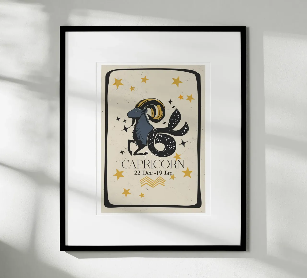 Estilo retro Capricornio hahnemühle de Indigo Rain