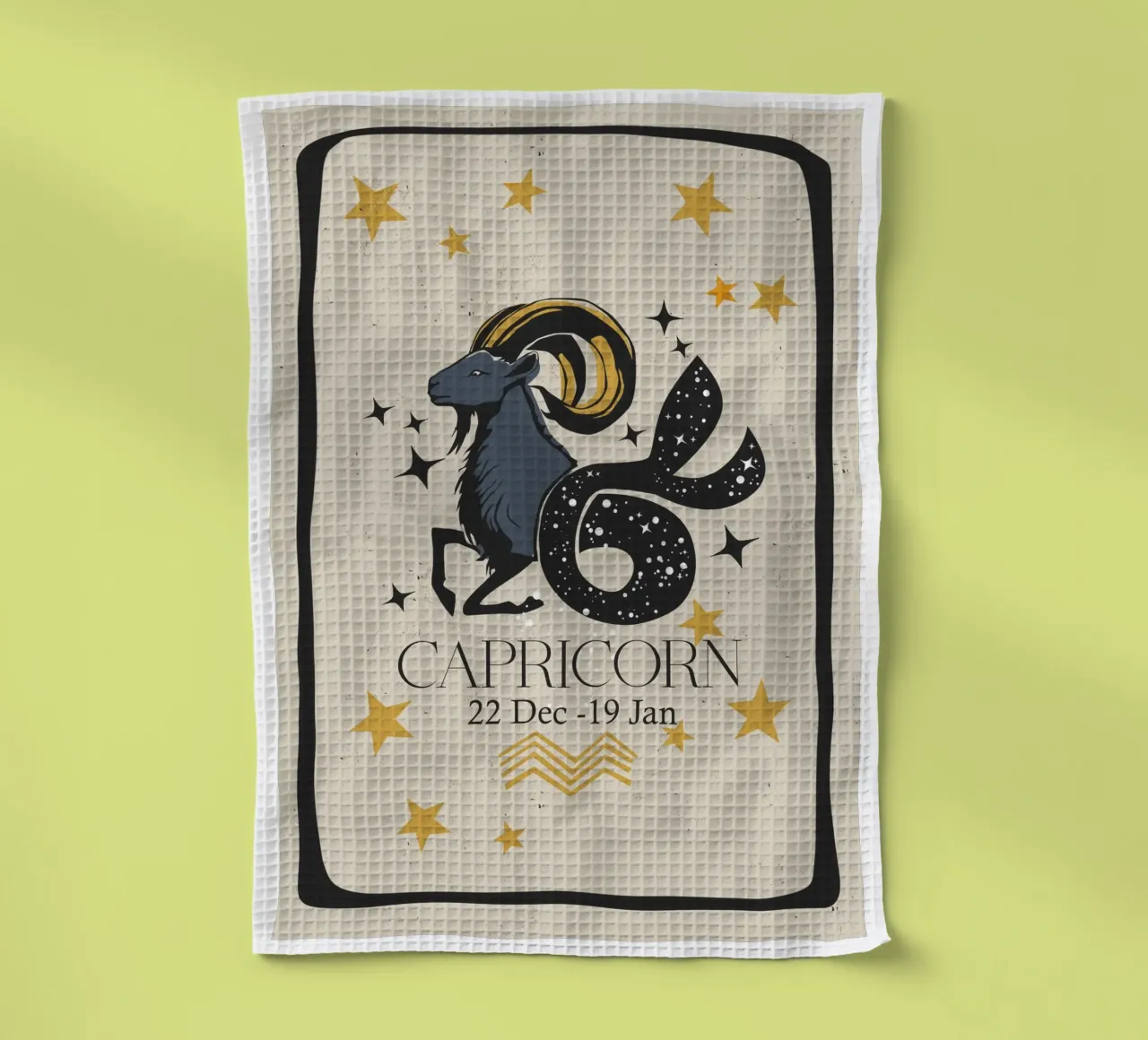 Estilo retro Capricornio paño de cocina de Indigo Rain